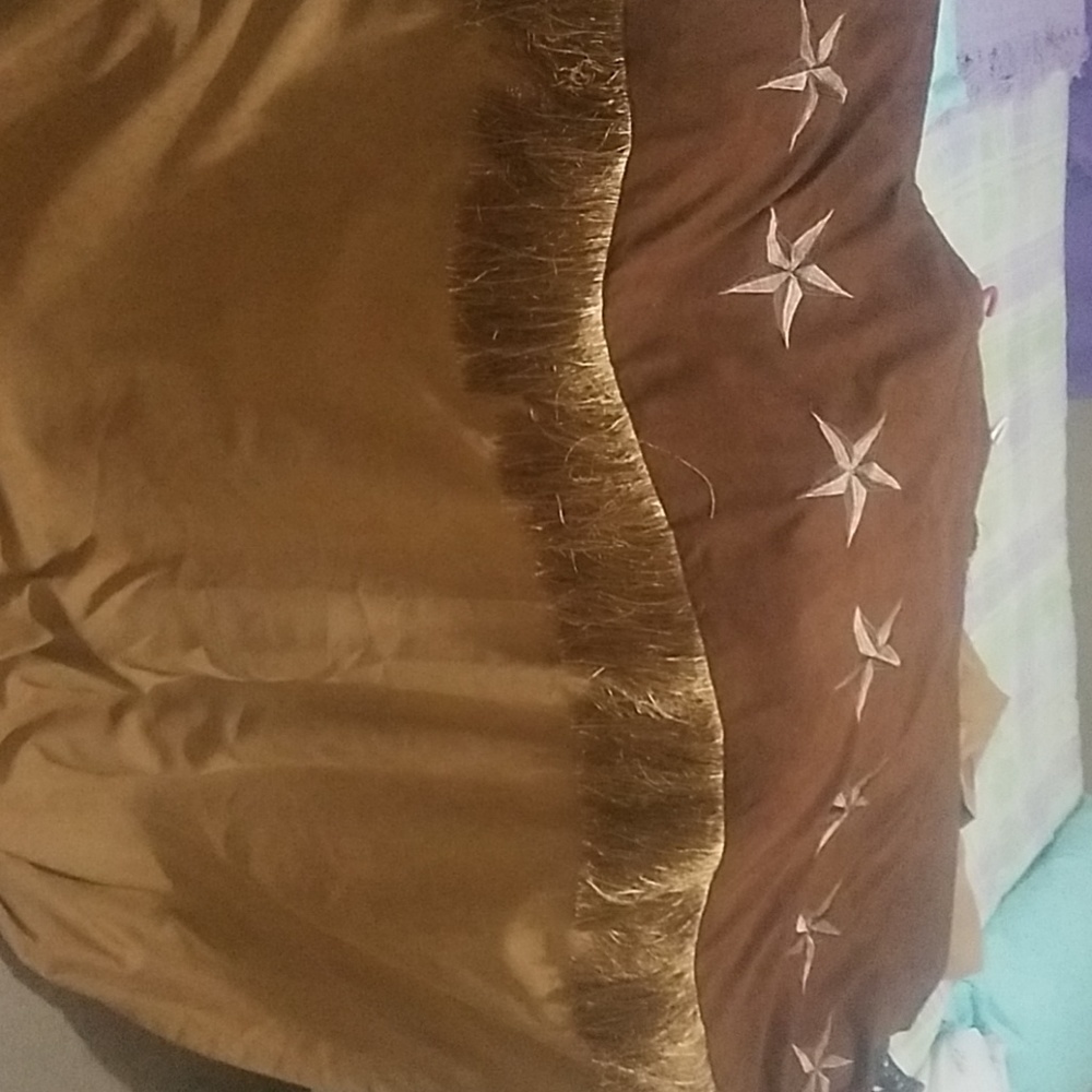 Western curtains faux suede
